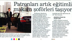 Habertürk Gazetesinde Onur Akçay Makam Şoförlüğü Eğitimi