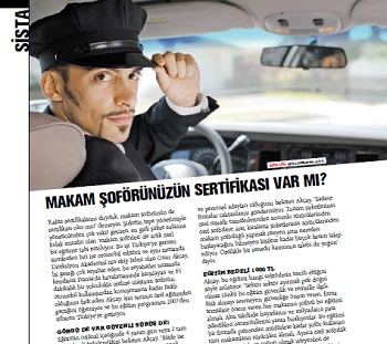 Makam Şoförleri Eğitimi Platin Dergisi