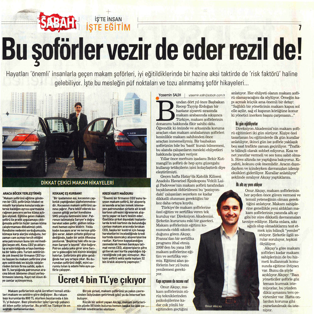 Onur Akçay Sabah Gazetesi